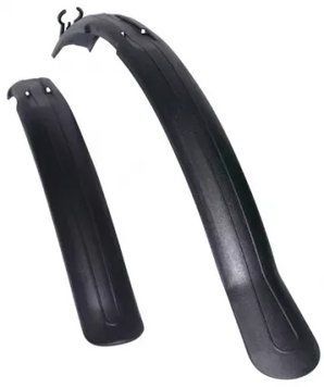 Комплект крил 26"-28" SIMPLA Next SDS, коротка скоба заднього кріплення, чорні MUD-30-10 фото