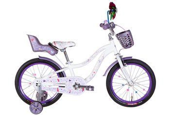 Велосипед 18" Formula ALICIA рама-9" білий з багажником для ляльок з корзиною Pl з крилом St 2024 OPS-FRK-18-139 фото