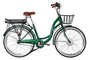Велосипед з електроприводом 26" ST Dorozhnik eAQUAMARINE BH рама-17" 36B 13А*г 500Вт зелений YS 902 з кошиком 2026 ELB-D-26-317 фото