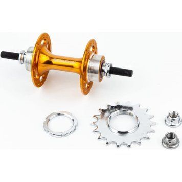 Втулка задн. Quando KT-DP6R 36H, nut 175mm 1ск. для фікс, на гайках алюміній золота HUBB-48-64 фото