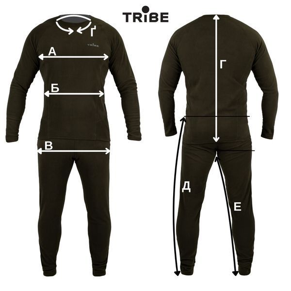 Термобілизна чоловіча Tribe Microfleece (футболка+штани) T-KA-0015-olive 3XL T-KA-0015-olive-3XL фото