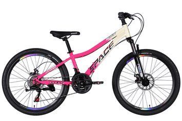 Велосипед ST 24" SPACE AURORA DD FR рама-12" біло-рожевий 2026 OPS-SP-24-077 фото