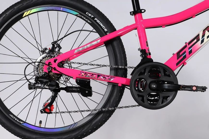 Велосипед ST 24" SPACE AURORA DD FR рама-12" біло-рожевий 2026 OPS-SP-24-077 фото