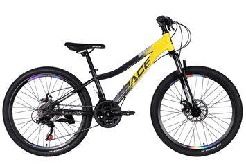 Велосипед ST 24" SPACE AURORA DD FR рама-12" жовто-чорний 2026 OPS-SP-24-078 фото
