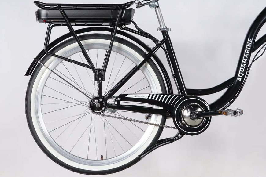 Велосипед з електроприводом 26" ST Dorozhnik eAQUAMARINE BH рама-17" 36B 13А*г 500Вт чорний з кошиком 2026 ELB-D-26-296 фото