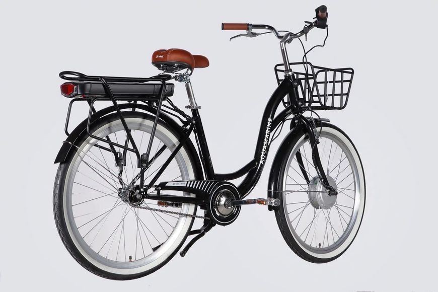 Велосипед з електроприводом 26" ST Dorozhnik eAQUAMARINE BH рама-17" 36B 13А*г 500Вт чорний з кошиком 2026 ELB-D-26-296 фото