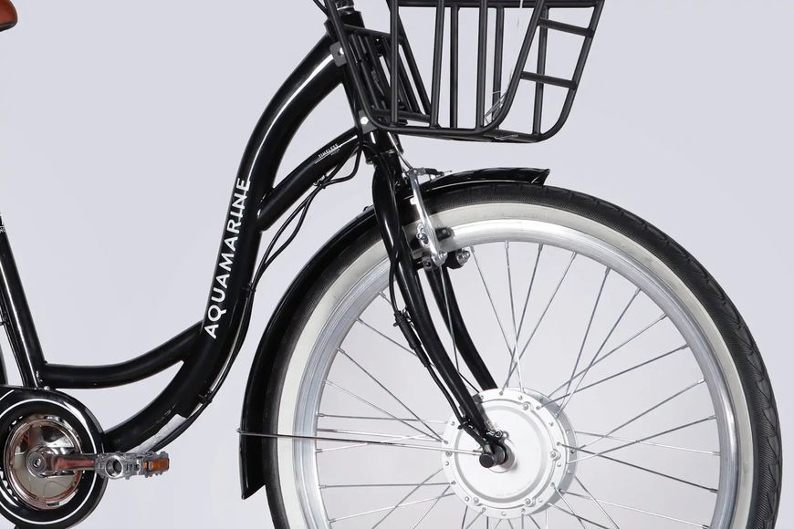 Велосипед з електроприводом 26" ST Dorozhnik eAQUAMARINE BH рама-17" 36B 13А*г 500Вт чорний з кошиком 2026 ELB-D-26-296 фото