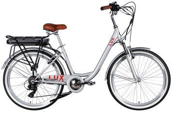 Велосипед з електроприводом 26" ST Dorozhnik eLUX Vbr FR рама-17" 36B 13А*г 500Вт срiблястий 2026 ELB-D-26-297 фото