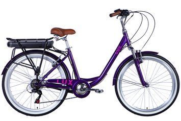 Велосипед з електроприводом 26" ST Dorozhnik eLUX Vbr FR рама-17" 36B 13А*г 500Вт сливовий (матовий) 2026 ELB-D-26-298 фото
