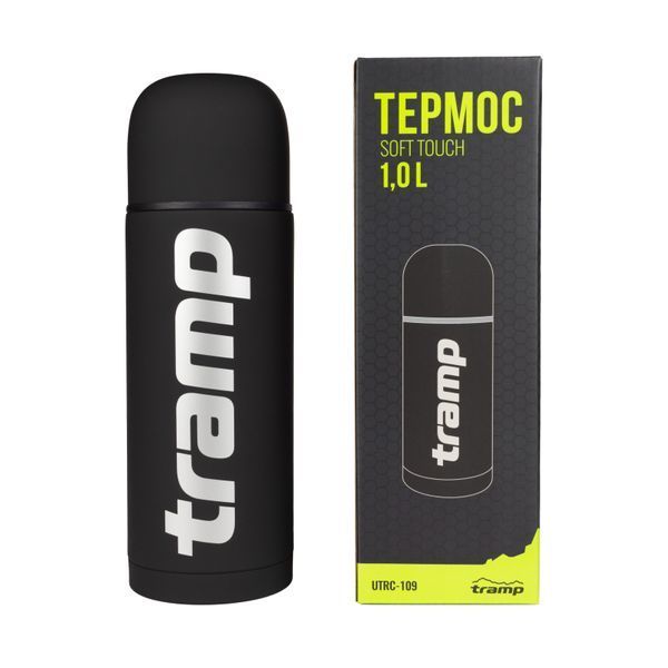 Термос Tramp Soft Touch 1,0л black UTRC-109 UTRC-109-black фото