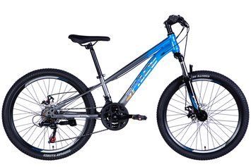 Велосипед ST 24" SPACE MARS DD FR рама-11" синьо-сірий 2026 OPS-SP-24-061 фото