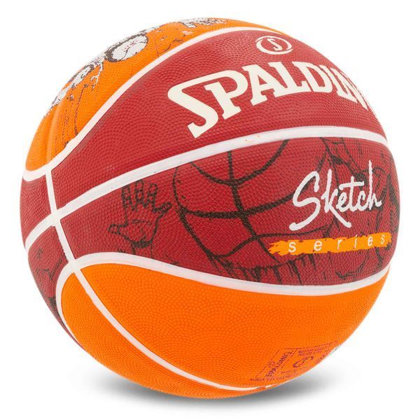 М'яч баскетбольний гумовий SPALDING SKETCH CRACK 84451Y розмір 7 червоний 84451Y фото