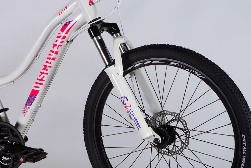Велосипед ST 24" Discovery KELLY DD FR рама-11" біло-рожевий 2025 OPS-DIS-24-363 фото