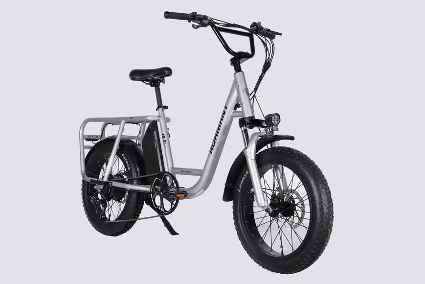 Велосипед з електроприводом 20" AL Dorozhnik ADAMANT DD FR рама-18,5" 48B 17.5А*г 500Вт срiблястий 2026 ELB-D-20-076 фото