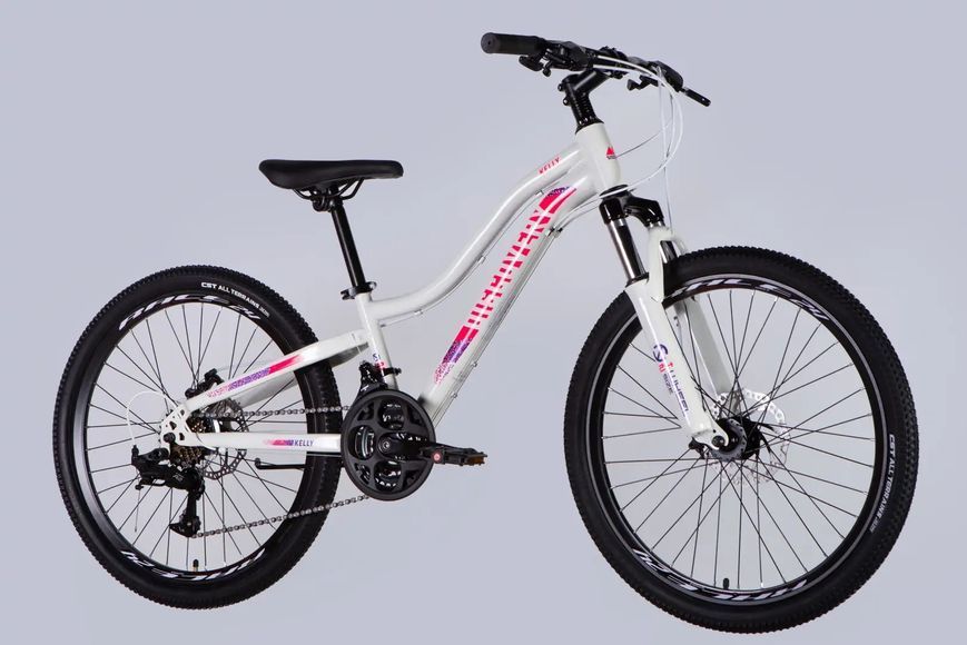 Велосипед ST 24" Discovery KELLY DD FR рама-11" біло-рожевий 2025 OPS-DIS-24-363 фото