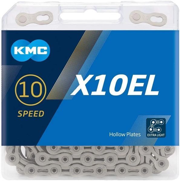Ланцюг 10шв. KMC X10EL-1, silver/silver 114зв. 1/2x11/128 CHA-307 фото