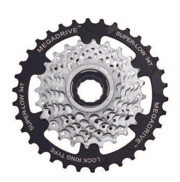 Тріскачка SunRace MFM4S 7CV, 7 швидкостей, 13-34T, Zinc/Black MFM4S.7CV0.US3.BX фото
