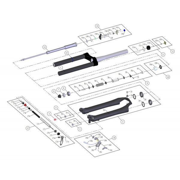 Набір сальників Suntour для Axon32 Elite та Werx FKA122-03 14105 фото