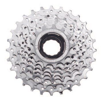 Тріскачка SunRace MFM30 , 7 швидкостей, 13-28T, Chrome MFM30.7CS0.CS3.BX фото