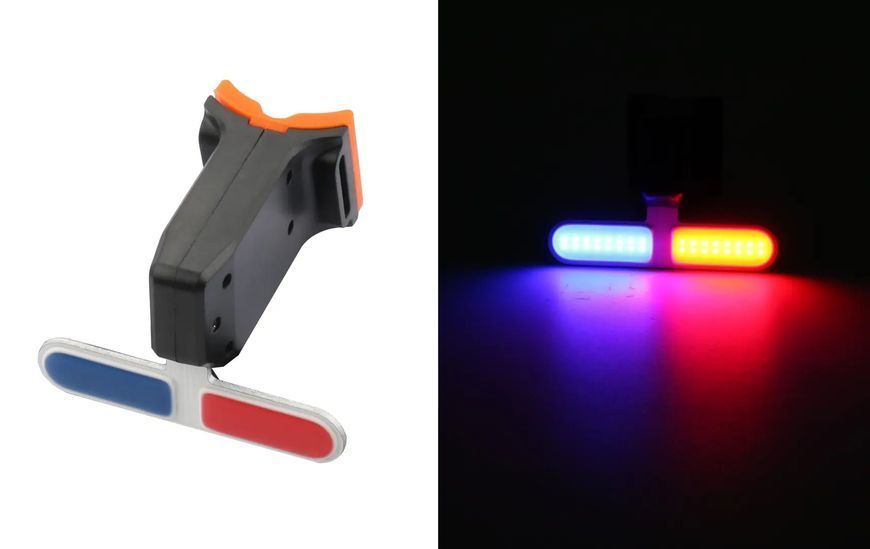 Ліхтар габаритний задній (Police) BC-TL5454 LED, USB (червоно-синій) LTSS-026 фото
