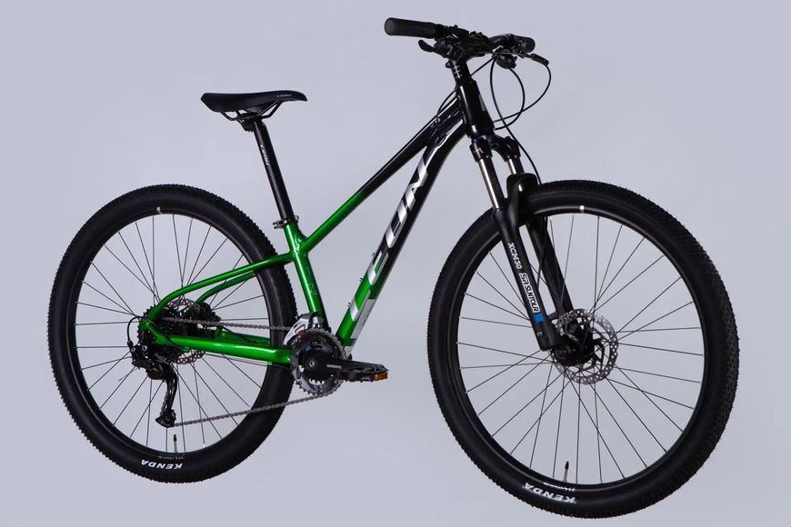 Велосипед AL 27,5" Leon XC 80 HDD рама-13" чорний з зеленим 2025 OPS-LN-27,5-058 фото