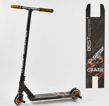 Самокат трюковий Best Scooter &laquo;CRASH&raquo; 65640 чорно-помаранчевий 082-046 фото