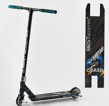 Самокат трюковий Best Scooter &laquo;CRASH&raquo; 37890 чорно-синій 082-044 фото