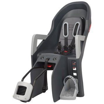 Дитяче крісло заднє POLISPORT Guppy Maxi+ RS на підсідельну трубу, 26"-28", 9-22 кг, сіре 8637700023 фото