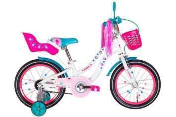 Велосипед ST 16" Formula Kid FLOWER PREMIUM BH рама-8,5" білий з рожевим та бірюзовим 2026 OPS-FRK-16-243 фото