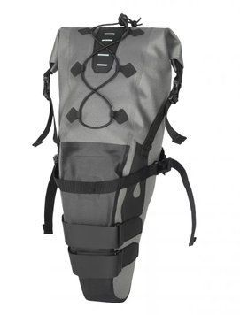Сумка подседельная туристическая Green Cycle Roll Top, 11л, серая с черным BIB-45-80 фото