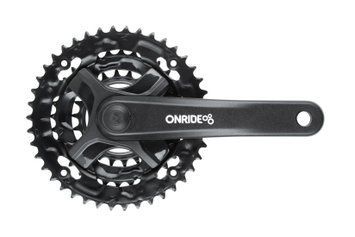 Комплект шатунів ONRIDE Trio 810, під квадрат, 170 мм, 42-32-22Т, на 8/7/6 шв., чорний 2526116102615 фото