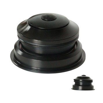 Рульова колонка безрізьбова напівінтегр. 1-1/8&rdquo;-1.5&rdquo; чорний Kenli KL-B330 з прехідником під конусний стакан для вилки (30) HSE-160 фото