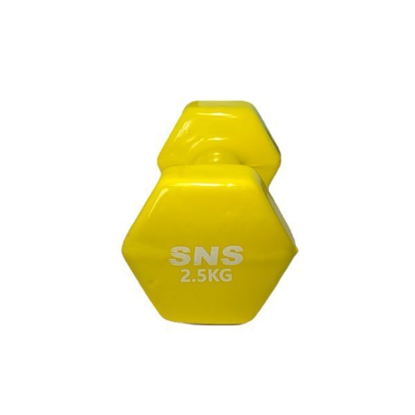Гантель вінілова SNS 2,5 кг жовта 12670 фото