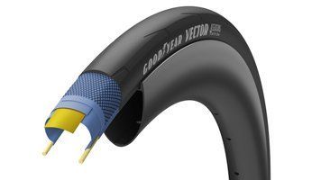 Покришка 700x25C (25-622) GoodYear VECTOR 4Seasons tubeless complete, folding, black, 120tpi TIR-79-71 фото