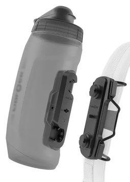 Фляга з конектором та базою FIDLOCK TWIST bottle 590мл., база для кріплення на лямку рюкзака, прозорий / чорний 4251207 403163 фото
