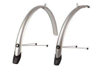 Комплект крил POLISPORT Towny 26" (розмір: переднє: 575х51; заднє: 685х51 мм) CITY/TRECKING срібляст 8628100002 фото