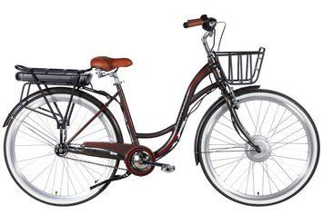 Велосипед з електроприводом 28" ST Dorozhnik eAQUAMARINE BH рама-19" 36B 13А*г 500Вт сірий YS 7810 з кошиком 2026 ELB-D-28-135 фото
