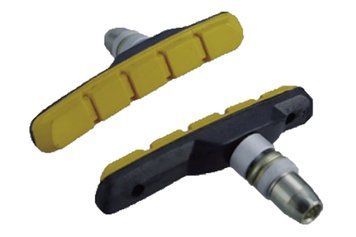 Гальмівні колодки Alligator VB-610 72 мм для V-Brake чорно-жовті VB-610-BY-DIY фото