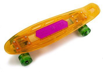 Скейтборд PENNY BOARD жовтий з LED підсвіткою та св.колесами 3020005904890 фото