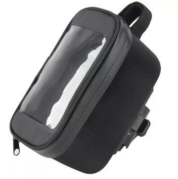 Сумка на верхнюю трубу рамы Green Cycle Phone hard bag, с отделением для телефона, черная BIB-48-84 фото