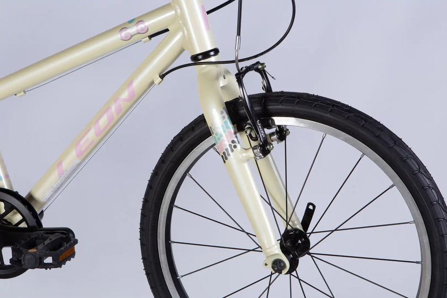 Велосипед AL 20" Leon GO 7 speed Vbr CS рама-10" бежевий з рожевим 2025 OPS-LN-20-022 фото