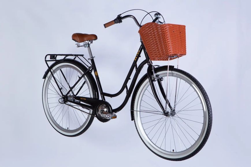 Велосипед ST 28" Dorozhnik RETRO PH рама-19" чорний 2026 OPS-D-28-554 фото
