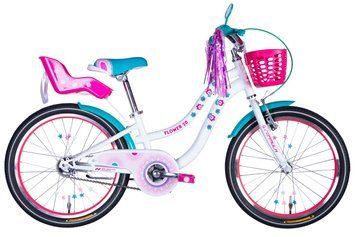 Велосипед ST 20" Formula Kid FLOWER PREMIUM BH рама-10" білий з рожевим та бірюзовим 2026 OPS-FRK-20-244 фото