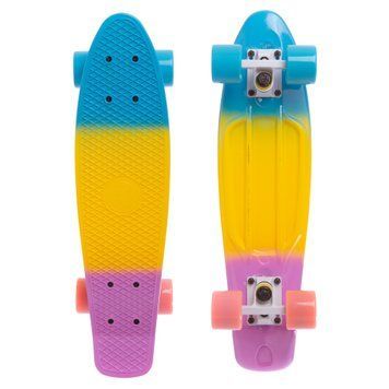 Скейтборд Пенні Penny FISH COLOR блакитно-жовтий-фіолет SK-402-6 фото