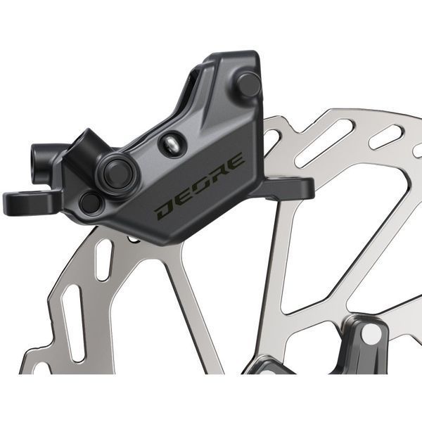 Гальмо гідравл. дискове Shimano M6220 DEORE заднє (ліва ручка, 4-поршн. каліпер BR-M6120, J-kit гідроліния 1700мм) EM62201JRRXRA170 фото