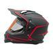 Шолом, закритий крос/ендуро L 59-60 АТV Forsage Rider 035 чорно-червоний матовий з дашком + вмонтовані окуляри 136-296 фото 2