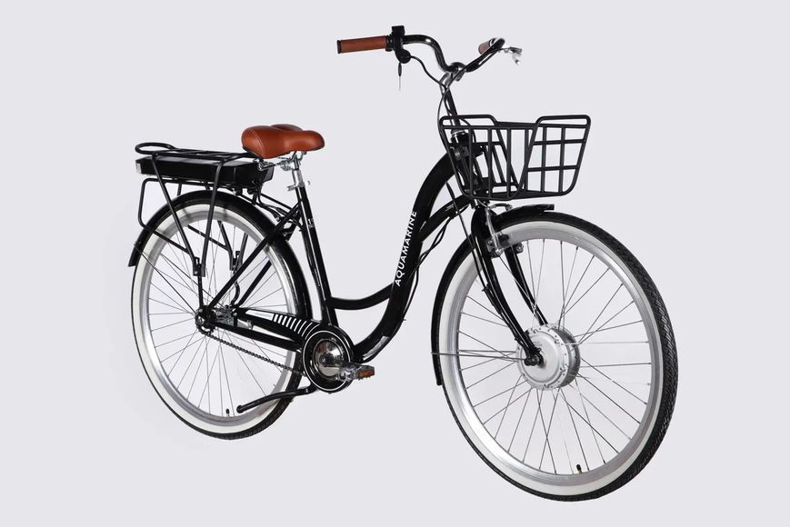 Велосипед з електроприводом 28" ST Dorozhnik eAQUAMARINE BH рама-19" 36B 13А*г 500Вт чорний з кошиком 2026 ELB-D-28-109 фото