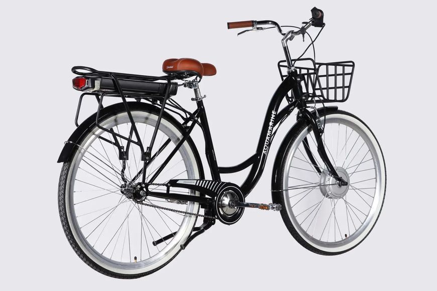 Велосипед з електроприводом 28" ST Dorozhnik eAQUAMARINE BH рама-19" 36B 13А*г 500Вт чорний з кошиком 2026 ELB-D-28-109 фото