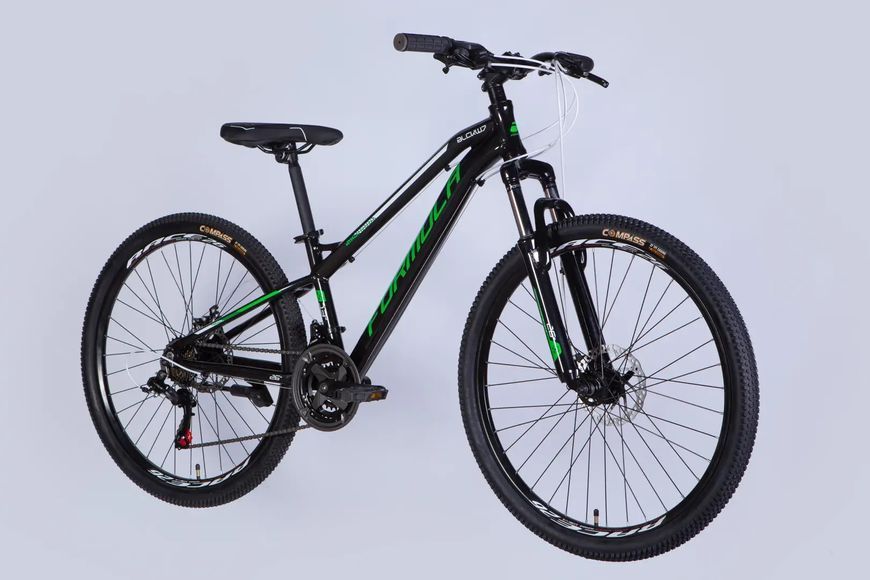 Велосипед AL 26" Formula BLACKWOOD DD FR рама-13" чорний з зеленим 2026 OPS-FR-26-801 фото