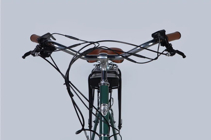 Велосипед з електроприводом 28" ST Dorozhnik eRETRO Vbr FR рама-19" 36B 13А*г 500Вт зелено-сірий 2026 ELB-D-28-111 фото